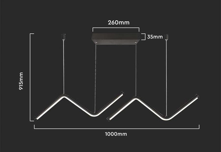 Lampa wisząca Ideal czarna 12W 4000K nietuzinkowa lampa sufitowa zachwyca ciekawą formą idealna propozycja lampy nad stół do jadalni