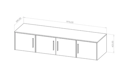 Nadstawka do szafy Maxione 198 cm czarna funkcjonalna szafka powiększy miejsce do przechowywania ubrań obuwia i dodatków