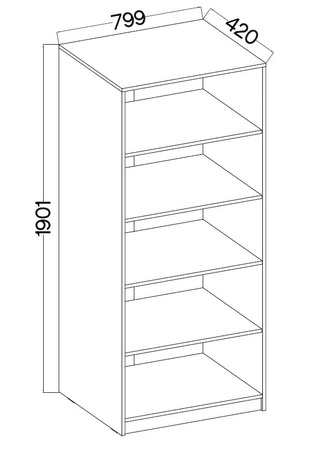 Regał Makana jasny szary funkcjonalny mebel do biura gabinetu lub pokoju młodzieżowego