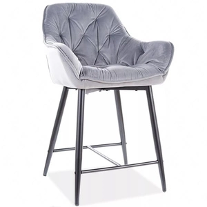 Półhoker Cherry H-2 szary nowoczesny oraz funkcjonalny hoker z metalowymi nogami idealny hoker do kuchni