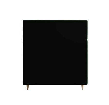 Łóżko kontynentalne Bing 90x200 butelkowa zieleń w nowoczesnym skandynawskim stylu z tapicerowanym zagłówkiem łóżko z pojemnikiem