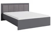 Łóżko Caspe 160x200 cm antracyt z pojemnikiem idealne łóżko do sypialni z częściowo tapicerowanym zagłówkiem