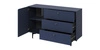 Komoda z szufladami Colours 138 cm granatowa elegancka komoda wsparta na metalowej podstawie oryginalna oraz modna kolorystyka