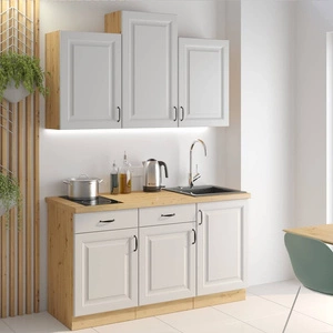 Zestaw mebli kuchennych Scandi 150 cm szafki doskonale prezentują się we wnętrzach skandynawskich klasycznych oraz nowoczesnych