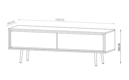 Szafka RTV Nevea 150 cm beżowa elegancka szafka w zdecydowanej kolorystyce oryginalna dekoracja każdego wnętrza stabilne złote nogi