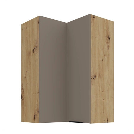 Szafka kuchenna narożna wisząca Fiuggi Ar 60x60 GN-90 2F odporna na uszkodzenia wykończenie frontów w technologii anti fingerprint