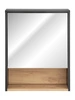 Szafka łazienkowa wisząca z lustrem Borneo 60 cm szary / dąb artisan elegancka szafka nad umywalkę idealnie dopełni aranżację łazienki