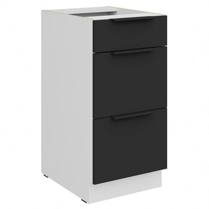 Szafka kuchenna stojąca z szufladami Alatri Wh 40 D 3S BB odporna na uszkodzenia wykończenie frontów w technologii anti fingerprint