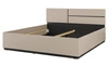 Łóżko Cross 180x200 cm ciemny beżowy idealne łóżko do stylowej sypialni z wysokim zagłówkiem