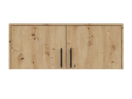Nadstawka do szafy Caspe 100 cm dąb artisan nowoczesny design wykończenie ABS oraz czarne uchwyty