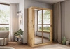 Szafa przesuwna z lustrem Arti 150 cm dąb artisan pojemna szafa do przedpokoju drzwi szafy wykończone lustrami w ciekawej konfiguracji