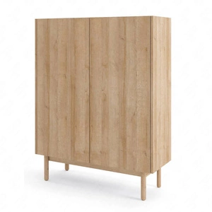 Komoda wysoka Boho 97 cm dąb riviera / marmur bianco elegancka forma w nowoczesnym stylu uniwersalne połączenie kolorów dekoracyjny blat w marmurowym dekorze