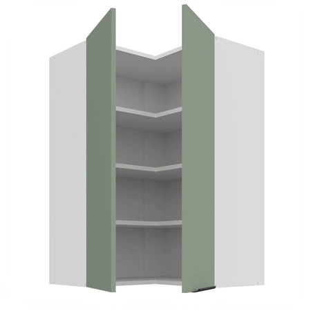 Szafka kuchenna narożna wisząca Treviso Wh 60x60 GN-90 2F odporna na uszkodzenia wykończenie frontów w technologii anti fingerprint