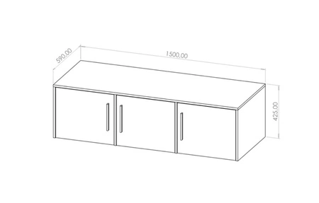 Nadstawka do szafy Maxione 150 cm biała funkcjonalna szafka powiększy miejsce do przechowywania ubrań obuwia i dodatków