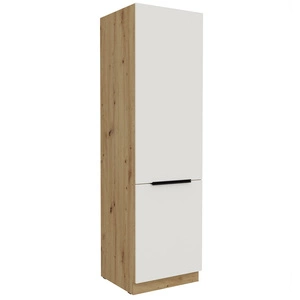 Słupek kuchenny Corato Ar 60 LO-210 2F szafka do zabudowy lodówki fronty wykonane w technologii anti fingerprint uchwyty krawędziowe