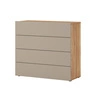 Komoda z szufladami Impressio 100 cm dąb mauvella / ciemny beżowy komoda w nowoczesnym stylu funkcjonalna i pojemna komoda do salonu lub sypialni