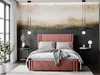 Łóżko tapicerowane Tatui 180x200 indyjski róż stylowe łóżko z pojemnikiem na pościel wygodny zagłówek zachwyca eleganckim designem