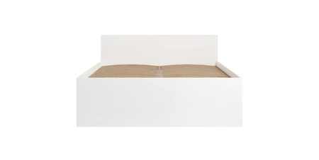 Łóżko Maxione 160x200 cm białe idealne łóżko do sypialni dla miłośników minimalistycznych aranżacji wysoki komfortowy zagłówek