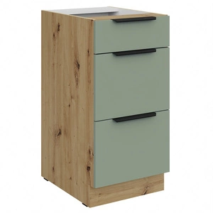 Szafka kuchenna stojąca z szufladami Treviso Ar 40 D 3S BB odporna na uszkodzenia wykończenie frontów w technologii anti fingerprint