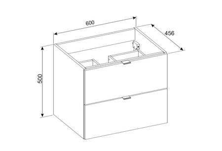 Szafka pod umywalkę Dalia 60 cm beżowa elegancka szafka z szufladami w stylu minimalistycznym możliwość wyboru koloru uchwytów