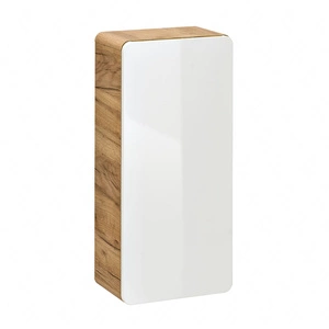 Szafka łazienkowa wisząca Aruba 35 cm dąb craft złoty / biały połysk elegancka szafka do łazienki solidne i trwałe wykonanie