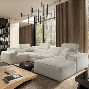 Narożnik z funkcją spania Viano IV kremowy prawostronny designerski narożnik rozkładany idealnie wpisujący się w nowoczesne aranżacje