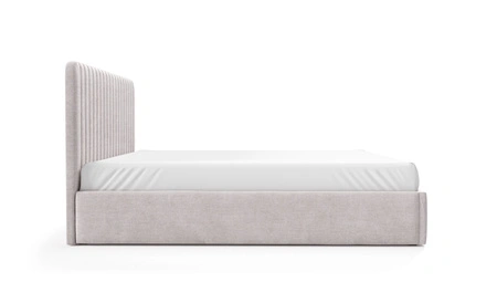 Łóżko tapicerowane Faro 160x200 bordowe wygodne łóżko do sypialni designerskie wezgłowie o subtelnie zaokrąglonym kształcie