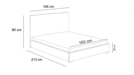 Łóżko tapicerowane Ombo 160x200 ciemny beżowy stylowe łóżko z pojemnikiem na pościel wygodny zagłówek zachwyca eleganckim designem