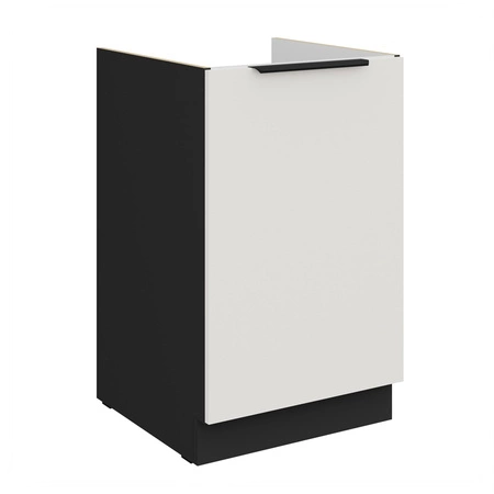 Zestaw mebli kuchennych Corato Bl 390 cm stylowe szafki kuchenne z frontami wykonanymi w technologii anti fingerprint metalowe uchwyty