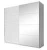 Szafa przesuwna Galaxy 221 cm abisko ash pojemna szafa z lustrem w nowoczesnej formie wyposażona w aluminiowe prowadnice drzwi