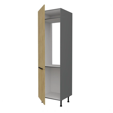 Słupek kuchenny Corsico 60 LO-215 2F szafka do zabudowy lodówki metalowe uchwyty szafka odporna na działanie wilgoci i uszkodzenia