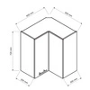 Szafka kuchenna narożna wisząca Zova 60x60 WRN biały / jasny szary frezowane uchwyty szafka odporna na działanie wilgoci i parę wodną