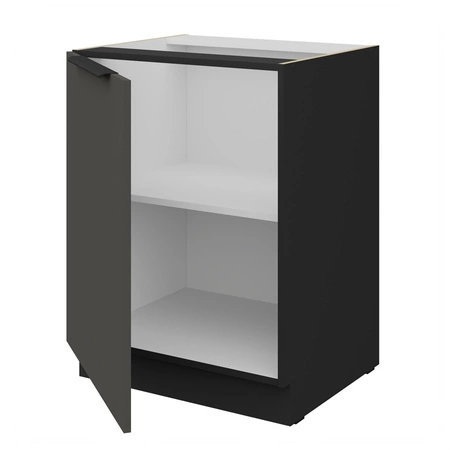 Zestaw mebli kuchennych Aversa Bl 390 cm stylowe szafki kuchenne z frontami wykonanymi w technologii anti fingerprint metalowe uchwyty