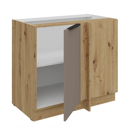 Szafka kuchenna narożna dostawiana Fiuggi Ar 105 ND 1F BB prawa fronty szafki kuchennej wykończone w technologii anti fingerprint