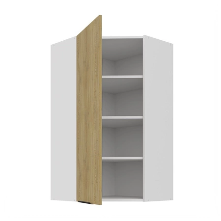 Szafka kuchenna narożna wisząca Cremona 60x60 GN-108 1F metalowy uchwyt krawędziowy szafka odporna na działanie wilgoci i uszkodzenia