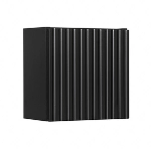 Szafka łazienkowa wisząca Nova 30 cm czarna szafka do łazienki o nietuzinkowym charakterze elegancki ryflowany front