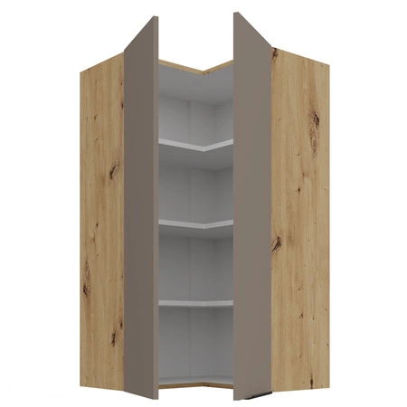 Szafka kuchenna narożna wisząca Fiuggi Ar 60x60 GN-108 2F odporna na uszkodzenia wykończenie frontów w technologii anti fingerprint