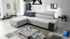 Narożnik z funkcją spania Dafni szary popiel lewostronny velvet komfort i funkcjonalność podczas codziennego wypoczynku