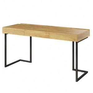 Biurko Teen Flex 150 cm hikora naturalna / raw steel modne biurko młodzieżowe z szufladami ułatwia stworzenie przyjaznej strefy nauki