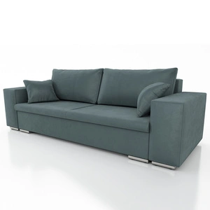 Kanapa rozkładana Rives ciemny szary funkcjonalna sofa do salonu lub pokoju dziennego pojemnik na pościel mebel wolnostojący