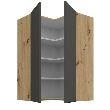 Szafka kuchenna narożna wisząca Aversa Ar 60x60 GN-90 2F odporna na uszkodzenia wykończenie frontów w technologii anti fingerprint