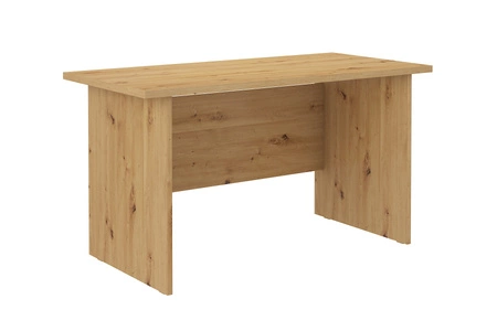 Biurko Makana dąb artisan zapewnia dużo miejsca do pracy i ogrom miejsca na potrzebne rzeczy z blatem 28mm