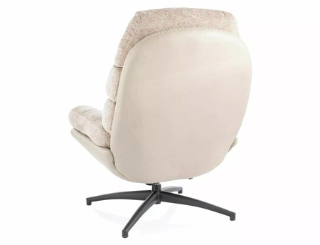 Fotel Giselle antyczny róż / beżowa ekoskóra funkcjonalny oraz nowoczesny fotel obrotowy z metalowymi nogami komfortowy podczas wypoczynku