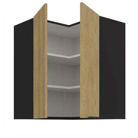 Szafka kuchenna narożna wisząca Crotone 60x60 GN-72 2F metalowy uchwyt krawędziowy szafka odporna na działanie wilgoci i uszkodzenia