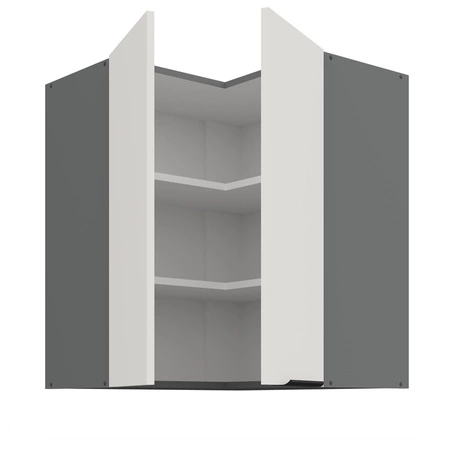 Szafka kuchenna narożna wisząca Corato Ant 60x60 GN-72 2F odporna na uszkodzenia wykończenie frontów w technologii anti fingerprint