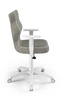 Krzesło do biurka Duo szare idealne do wzrostu 146-176,5 cm profilowane siedzisko regulowane podłokietniki łatwo czyszcząca tkanina
