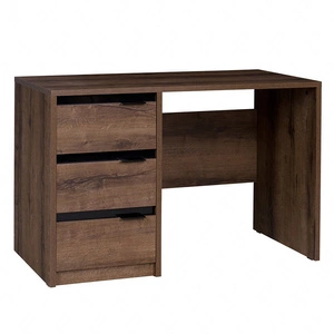 Biurko Denver 120 cm dąb monastery / czarny połysk nowoczesne biurko szufladami idealne do pokoju nastolatka lub gabinetu