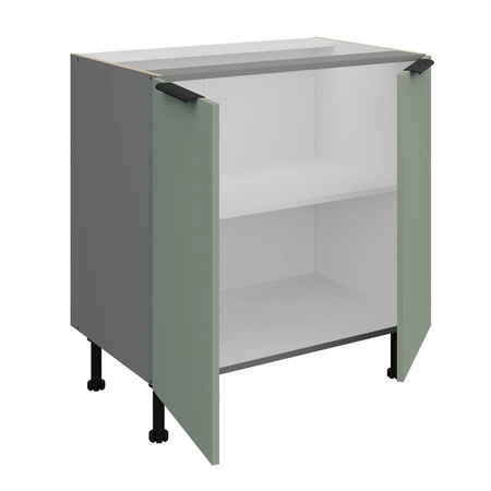 Szafka kuchenna stojąca z półką Treviso Ant 80 D 2F BB szafka odporna na uszkodzenia wykończenie frontów w technologii anti fingerprint