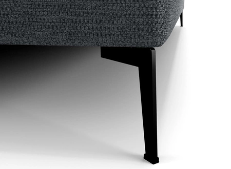 Łóżko kontynentalne Irvine 90x200 szare stylowe łóżko z pojemnikiem na pościel i wysokim wezgłowiem zachwyca eleganckim designem