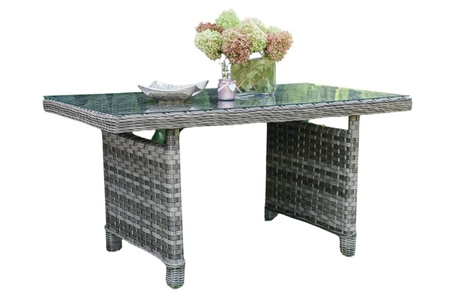 Stół ogrodowy Divino 90x150 cm szary popiel elegancka konstrukcja idealny na taras odporny na szkodliwe warunki atmosferyczne